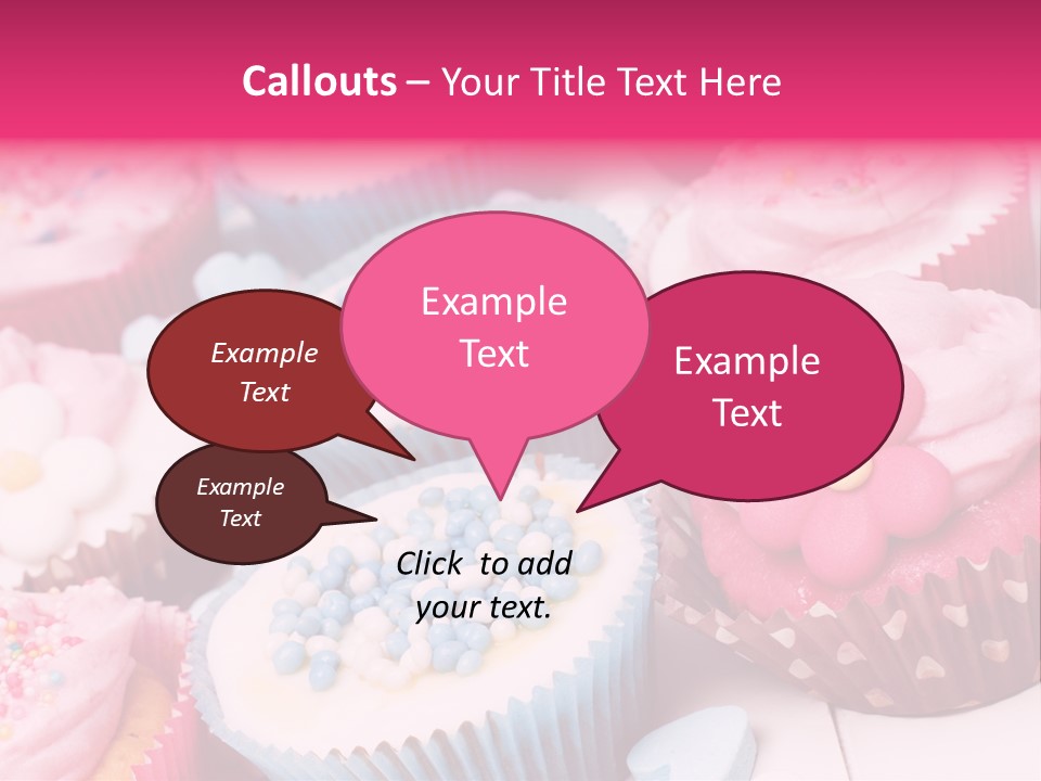 A Bunch Of Cupcakes That Are On A Table PowerPoint Template