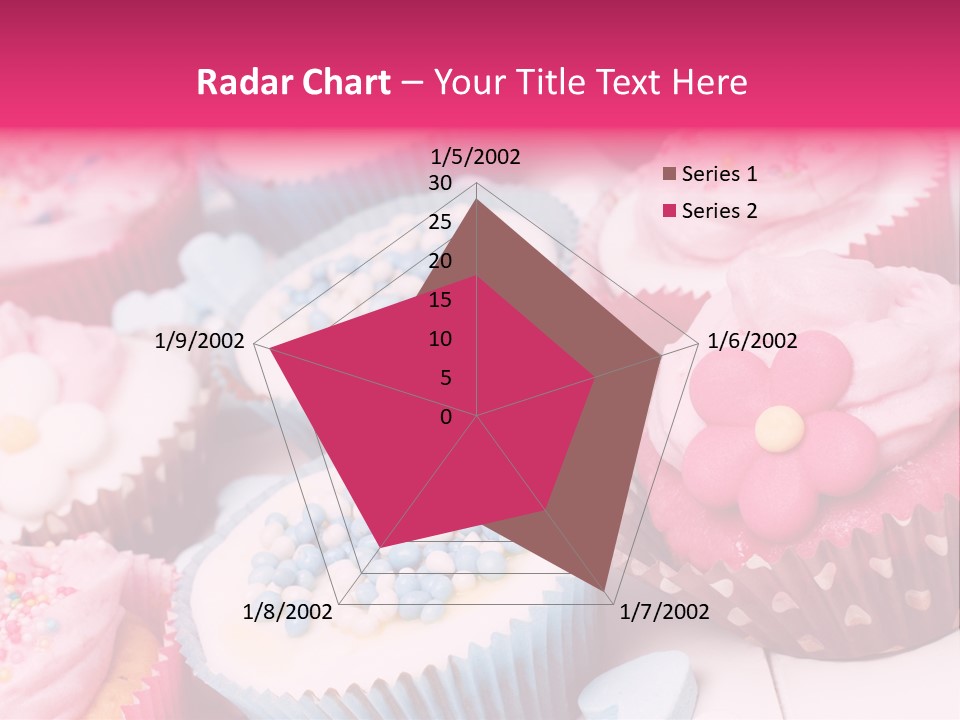 A Bunch Of Cupcakes That Are On A Table PowerPoint Template