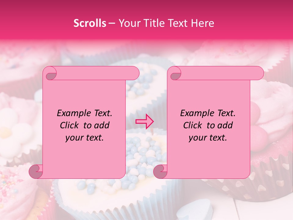 A Bunch Of Cupcakes That Are On A Table PowerPoint Template