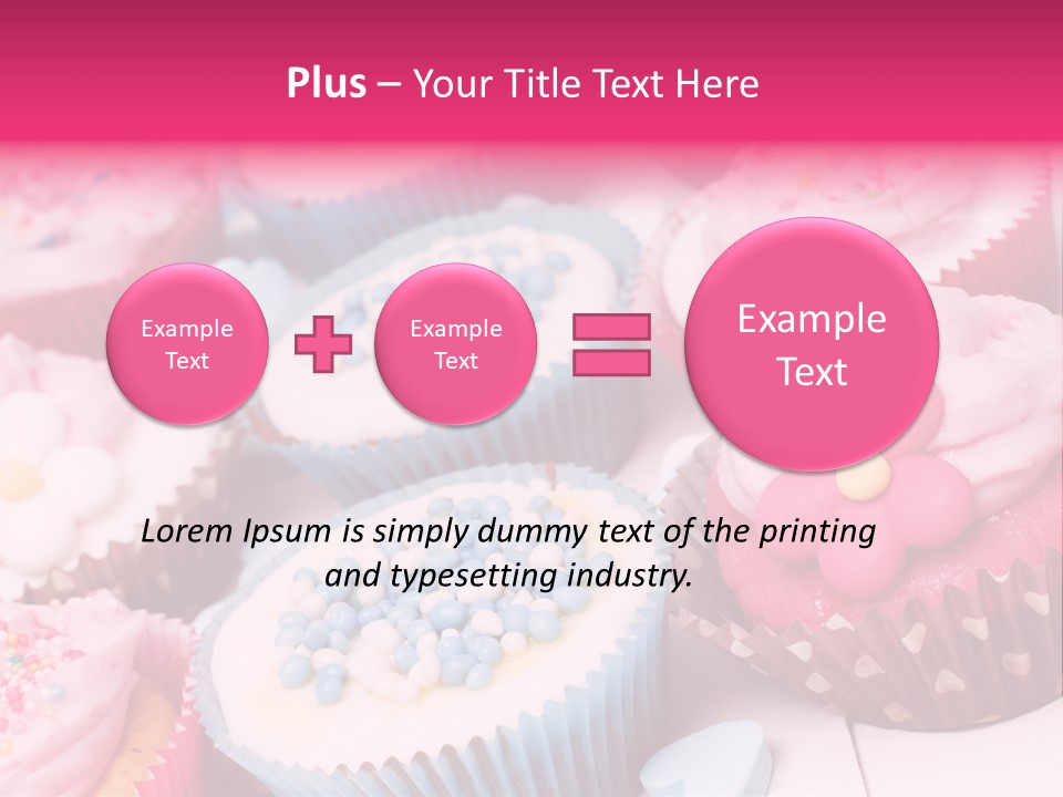 A Bunch Of Cupcakes That Are On A Table PowerPoint Template
