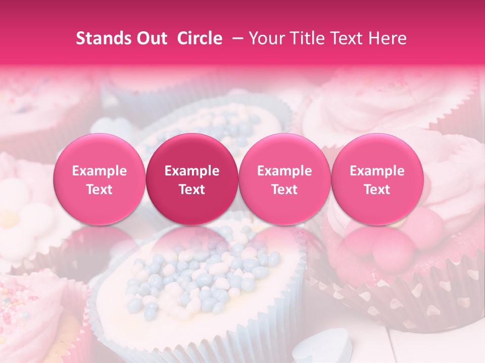 A Bunch Of Cupcakes That Are On A Table PowerPoint Template