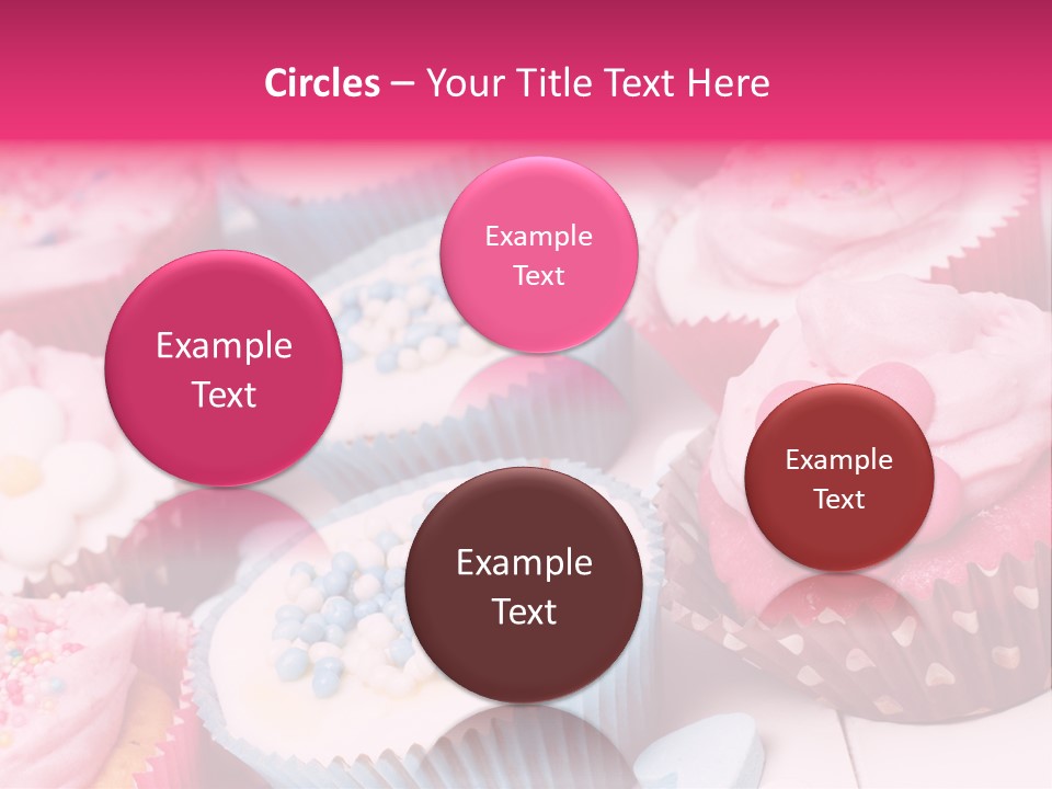 A Bunch Of Cupcakes That Are On A Table PowerPoint Template