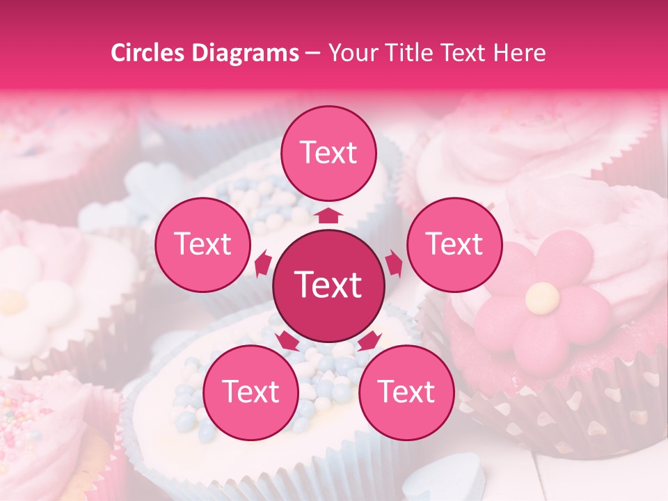 A Bunch Of Cupcakes That Are On A Table PowerPoint Template