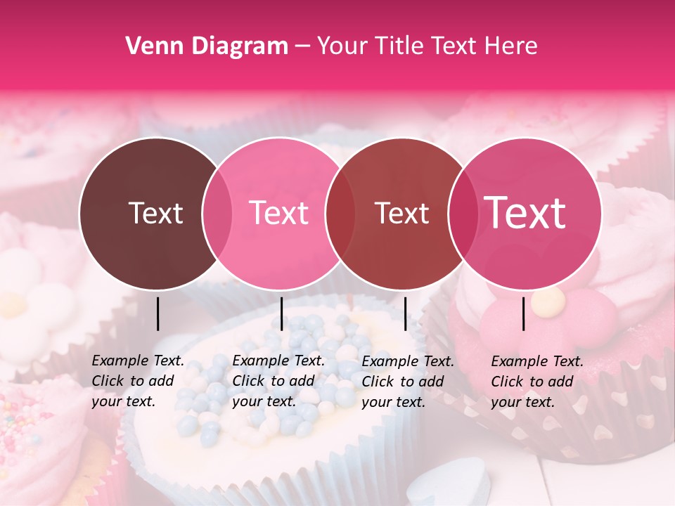 A Bunch Of Cupcakes That Are On A Table PowerPoint Template