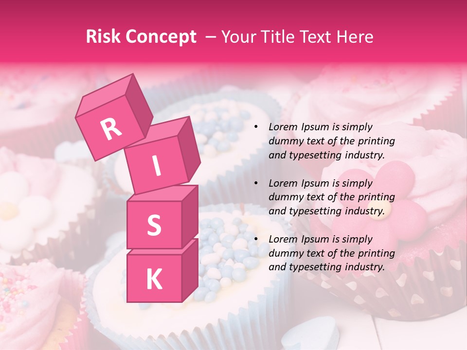 A Bunch Of Cupcakes That Are On A Table PowerPoint Template