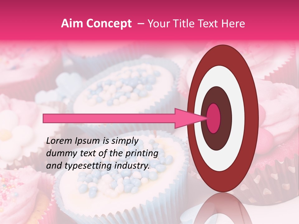 A Bunch Of Cupcakes That Are On A Table PowerPoint Template
