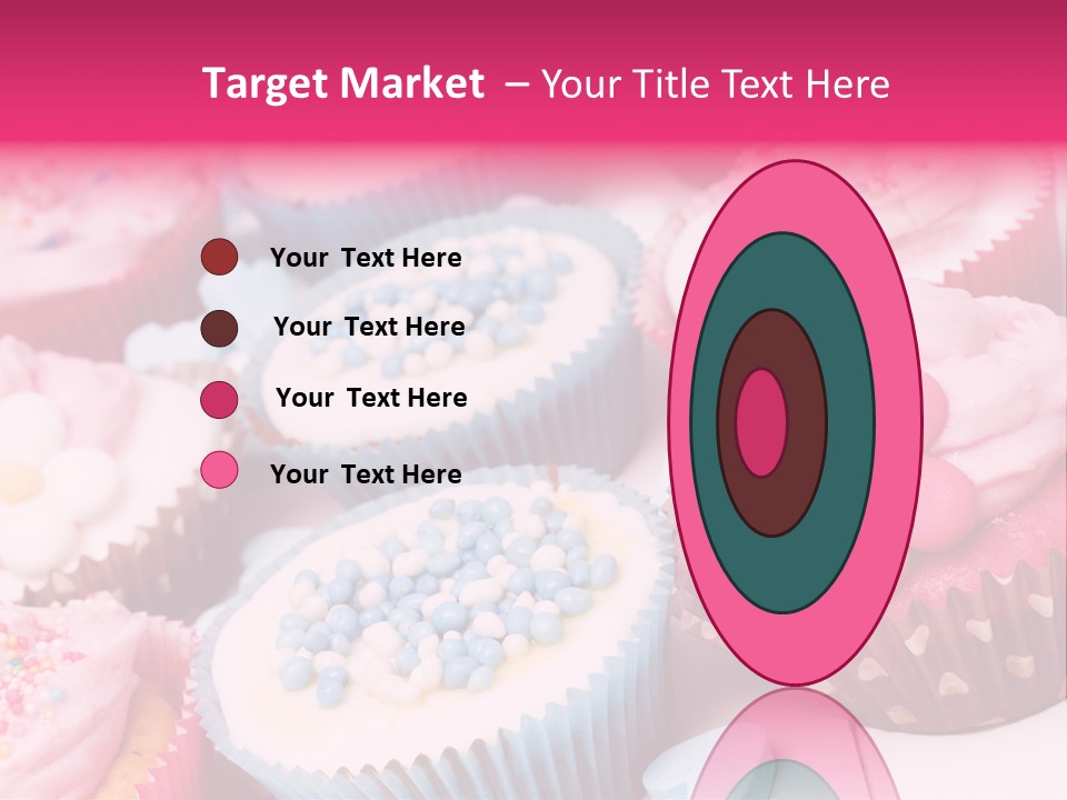 A Bunch Of Cupcakes That Are On A Table PowerPoint Template