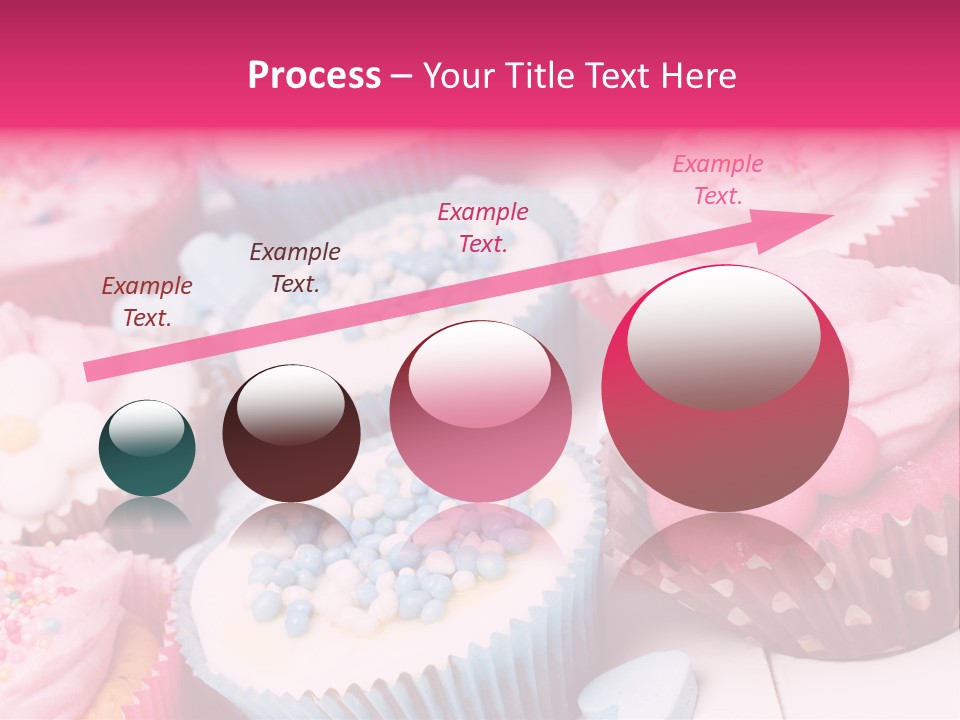 A Bunch Of Cupcakes That Are On A Table PowerPoint Template