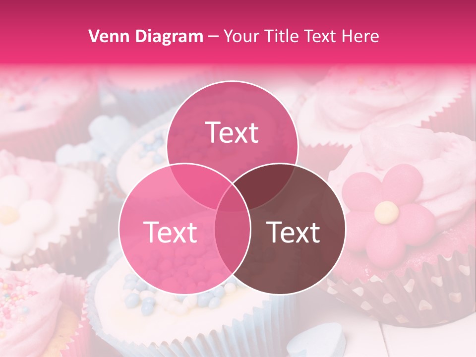A Bunch Of Cupcakes That Are On A Table PowerPoint Template