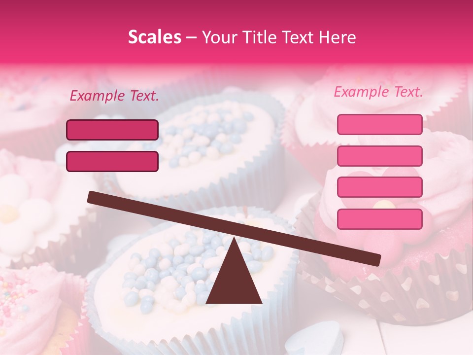 A Bunch Of Cupcakes That Are On A Table PowerPoint Template