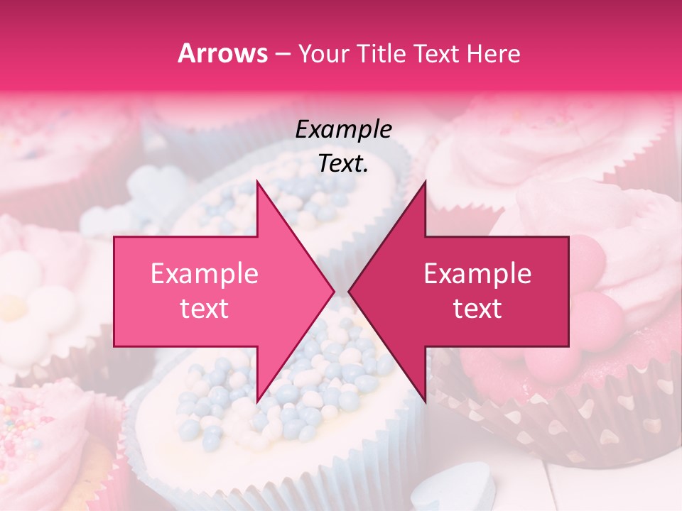 A Bunch Of Cupcakes That Are On A Table PowerPoint Template