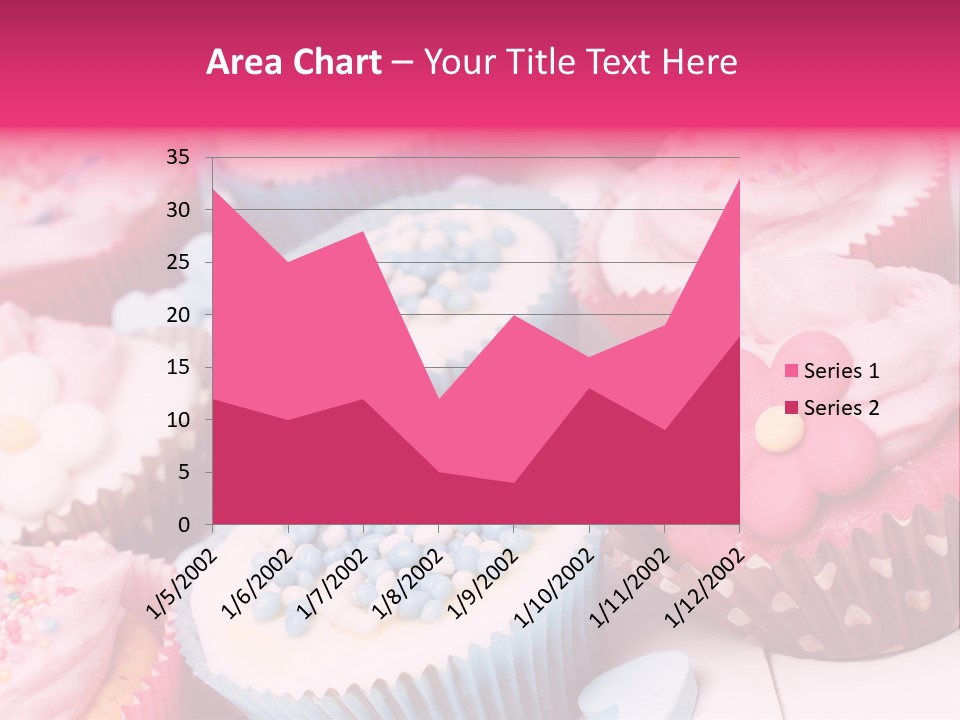 A Bunch Of Cupcakes That Are On A Table PowerPoint Template