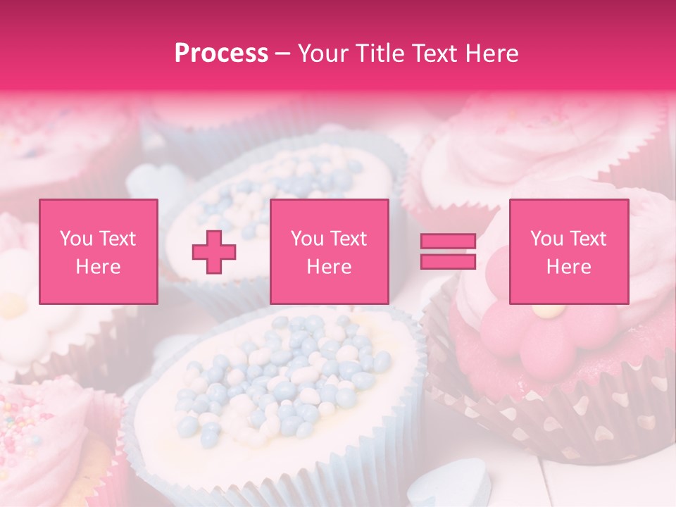 A Bunch Of Cupcakes That Are On A Table PowerPoint Template