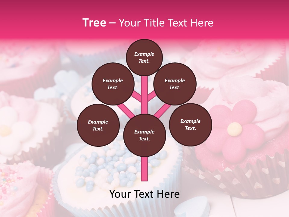 A Bunch Of Cupcakes That Are On A Table PowerPoint Template