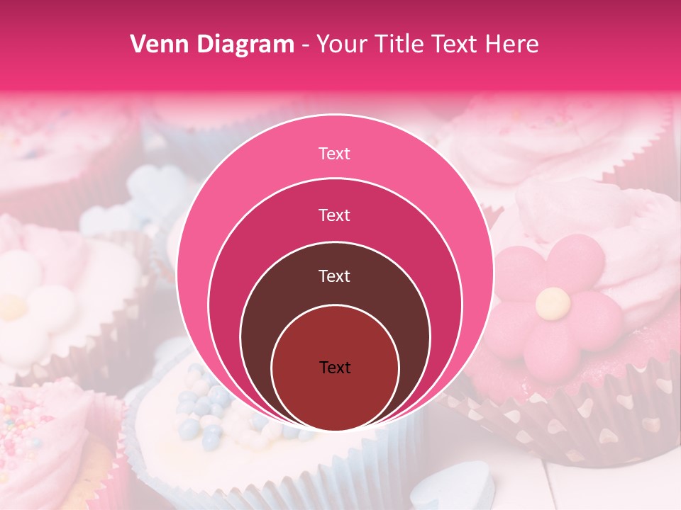A Bunch Of Cupcakes That Are On A Table PowerPoint Template