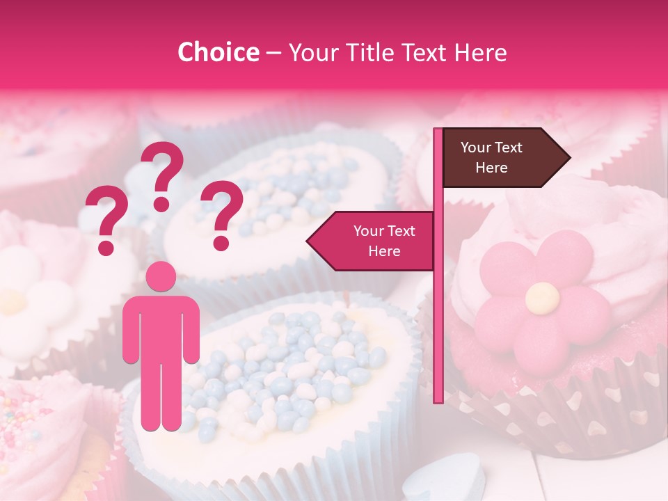 A Bunch Of Cupcakes That Are On A Table PowerPoint Template