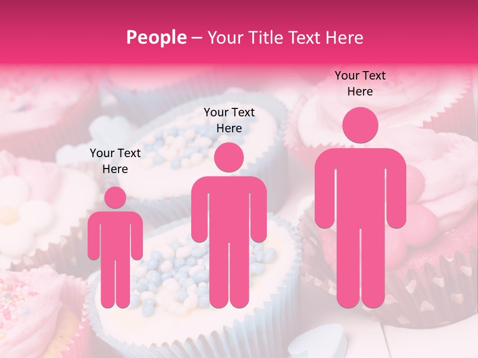 A Bunch Of Cupcakes That Are On A Table PowerPoint Template