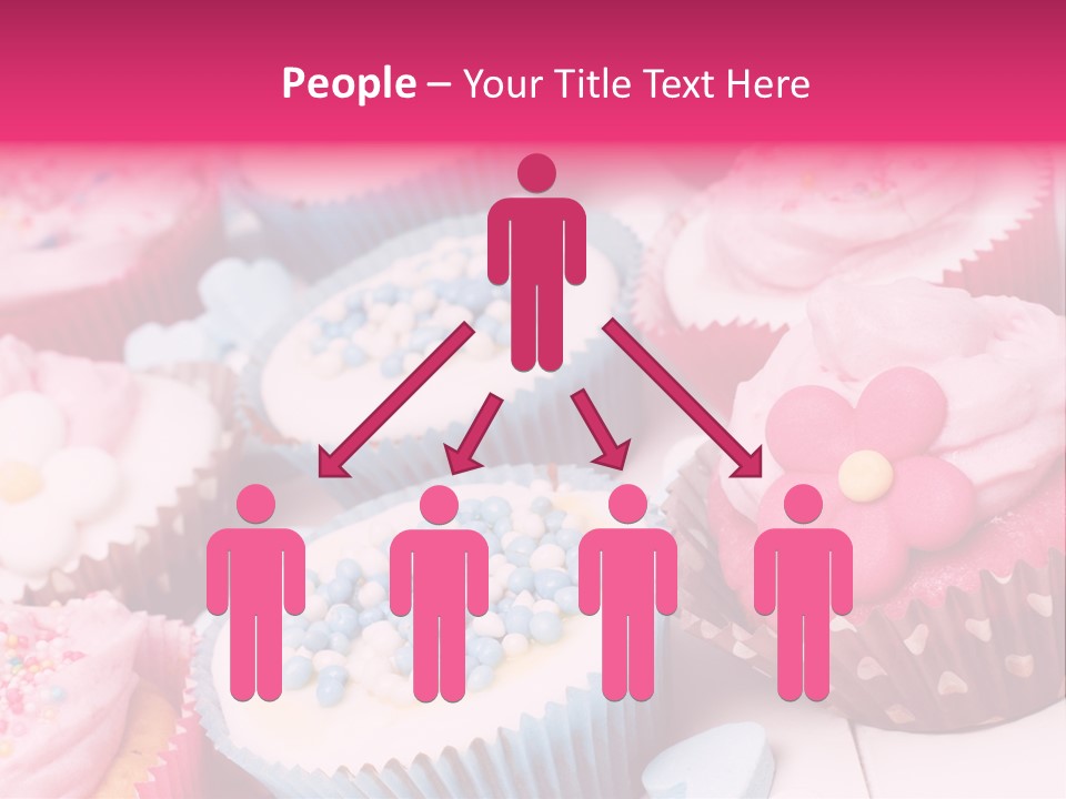 A Bunch Of Cupcakes That Are On A Table PowerPoint Template