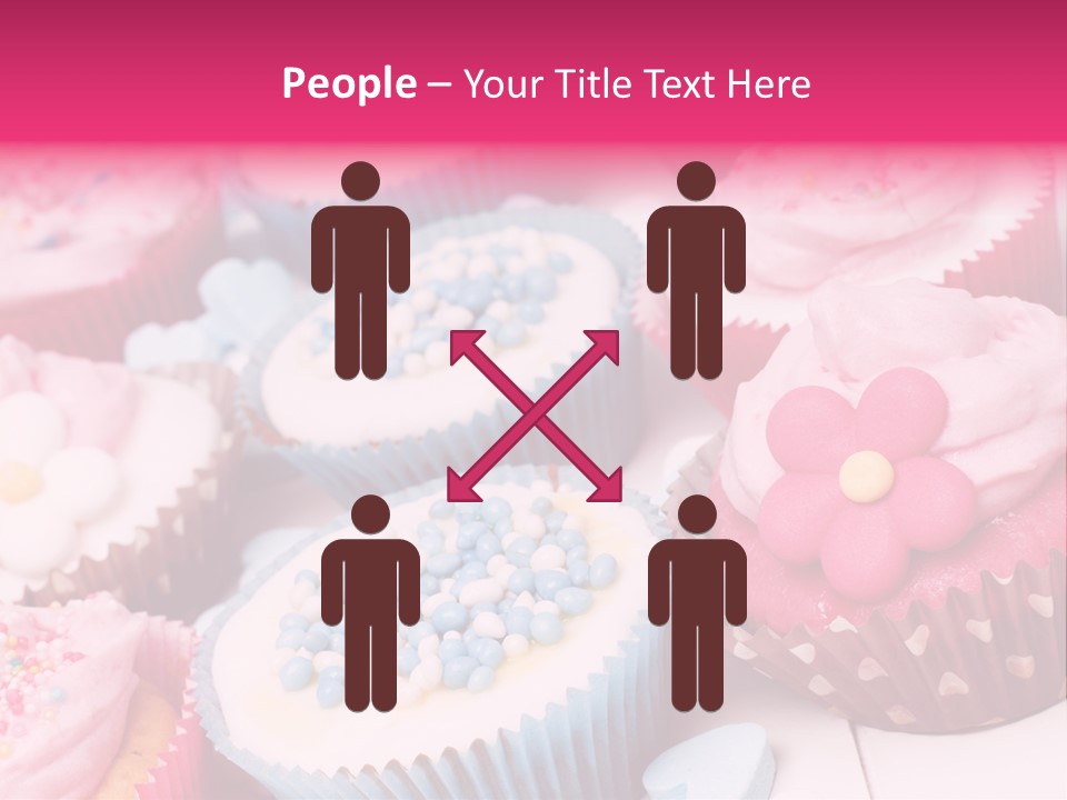 A Bunch Of Cupcakes That Are On A Table PowerPoint Template
