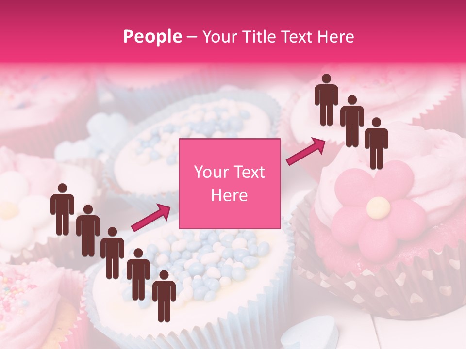 A Bunch Of Cupcakes That Are On A Table PowerPoint Template