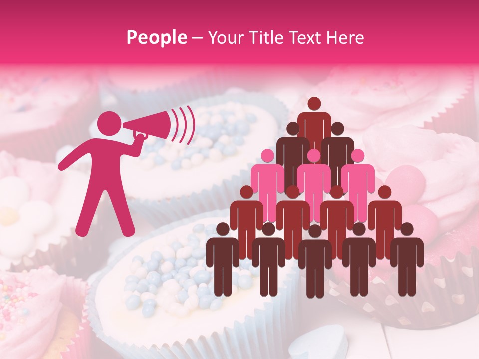 A Bunch Of Cupcakes That Are On A Table PowerPoint Template