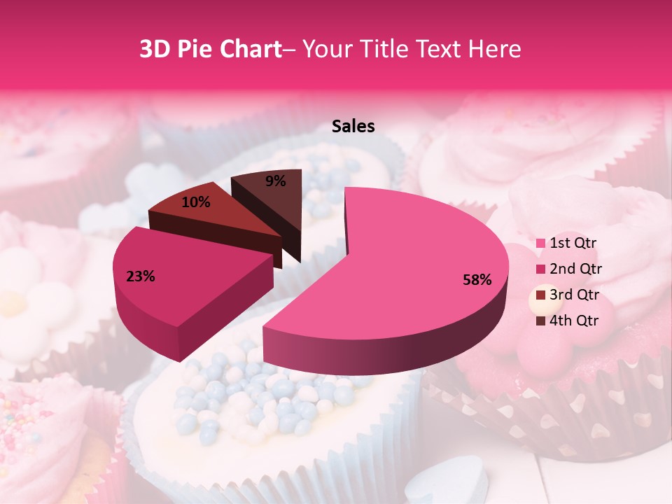A Bunch Of Cupcakes That Are On A Table PowerPoint Template