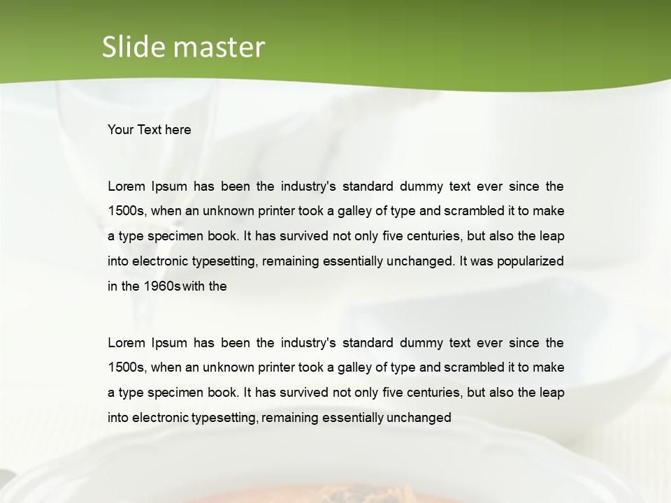 A Bowl Of Soup On A Table With A Glass Of Water PowerPoint Template