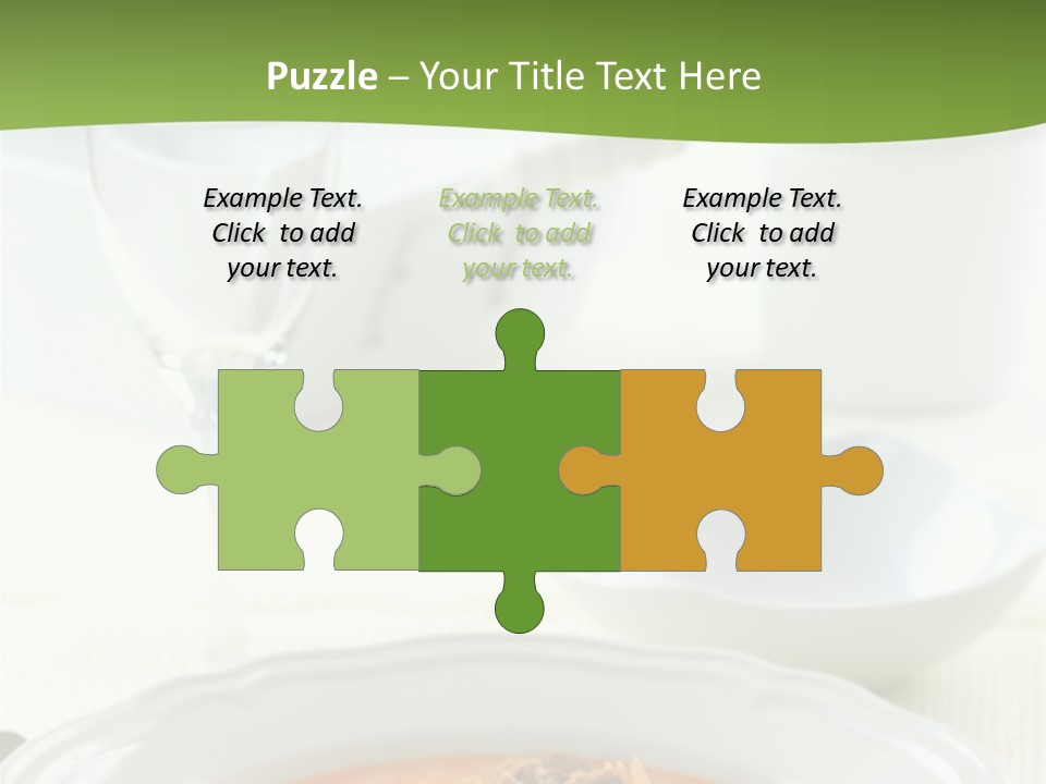 A Bowl Of Soup On A Table With A Glass Of Water PowerPoint Template