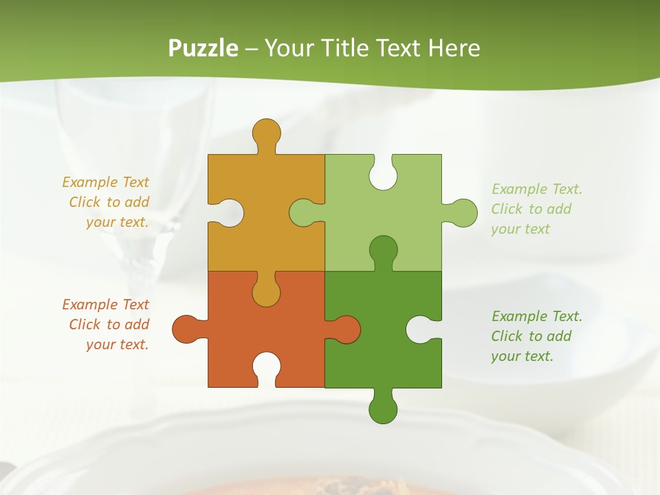 A Bowl Of Soup On A Table With A Glass Of Water PowerPoint Template