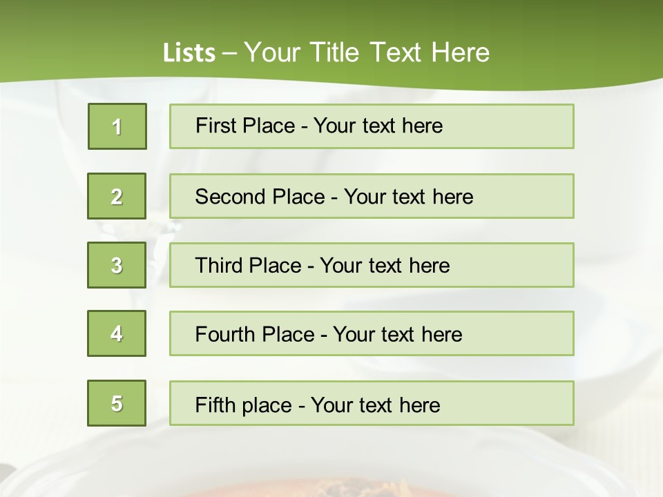 A Bowl Of Soup On A Table With A Glass Of Water PowerPoint Template