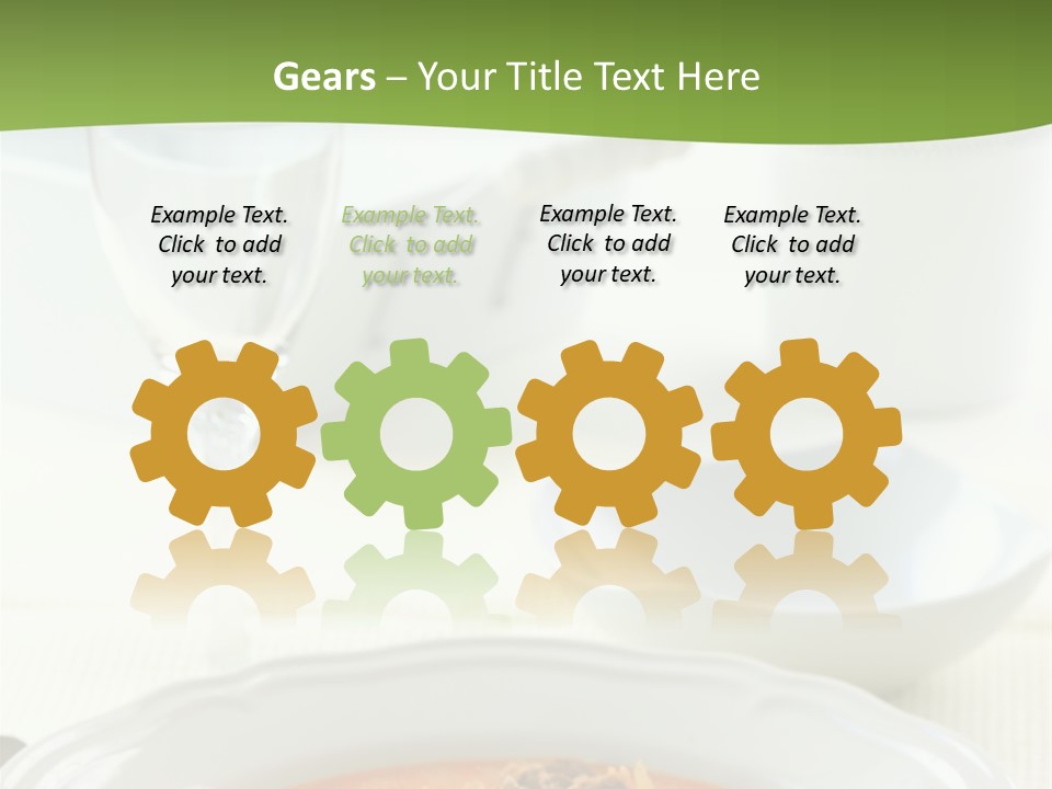 A Bowl Of Soup On A Table With A Glass Of Water PowerPoint Template