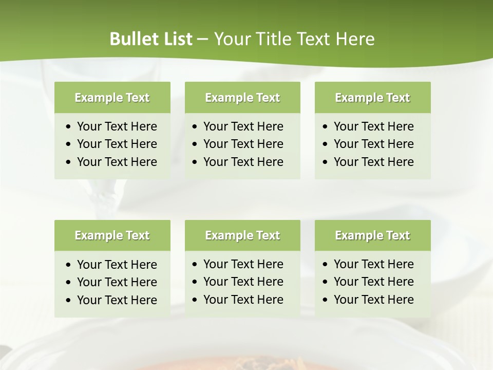 A Bowl Of Soup On A Table With A Glass Of Water PowerPoint Template