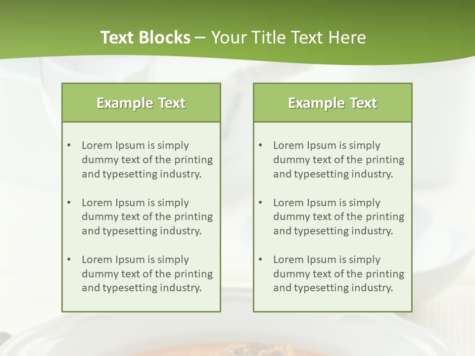 A Bowl Of Soup On A Table With A Glass Of Water PowerPoint Template