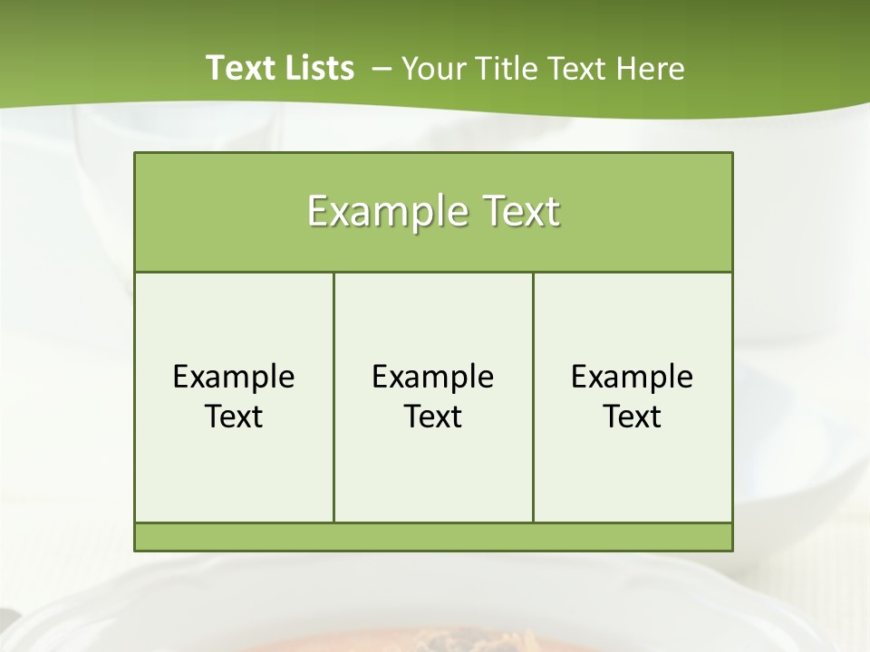 A Bowl Of Soup On A Table With A Glass Of Water PowerPoint Template