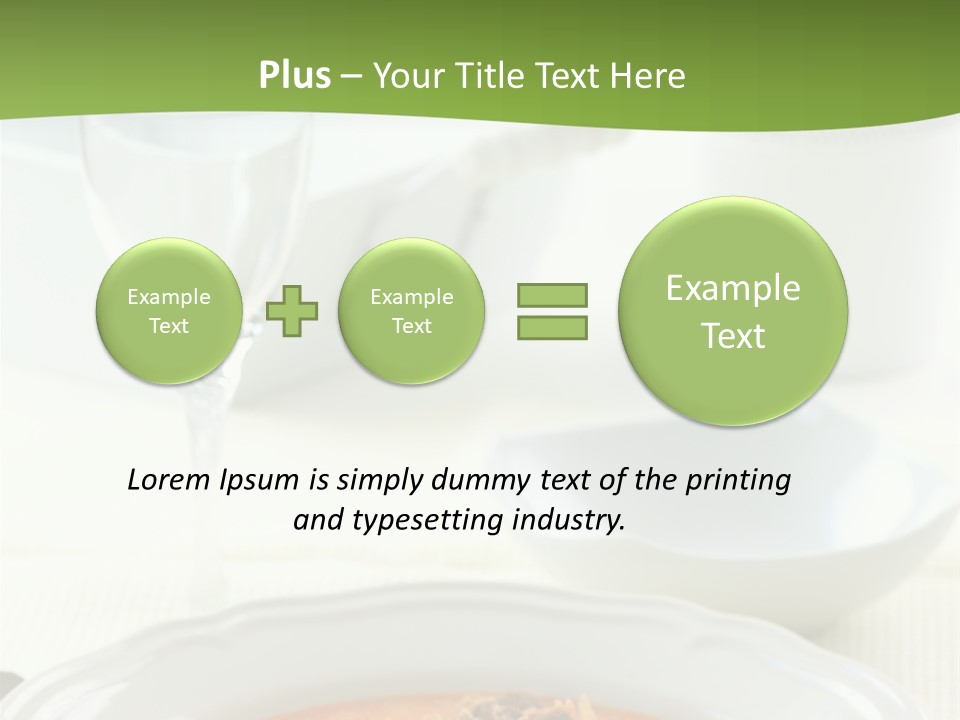 A Bowl Of Soup On A Table With A Glass Of Water PowerPoint Template