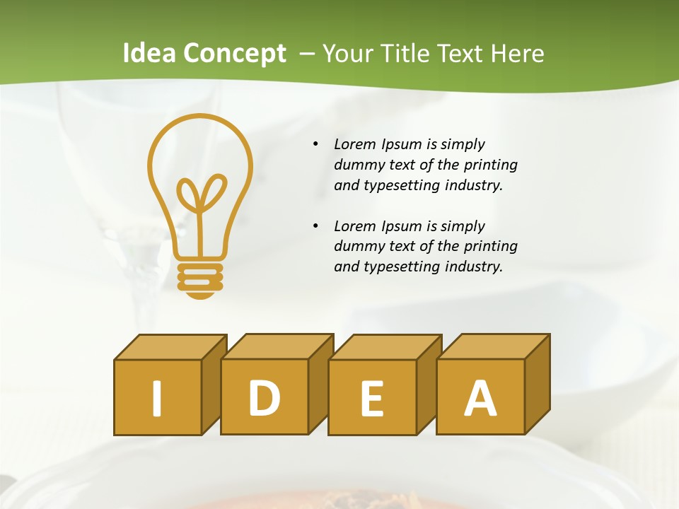 A Bowl Of Soup On A Table With A Glass Of Water PowerPoint Template