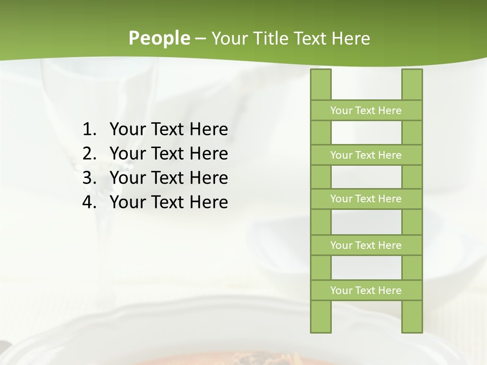 A Bowl Of Soup On A Table With A Glass Of Water PowerPoint Template