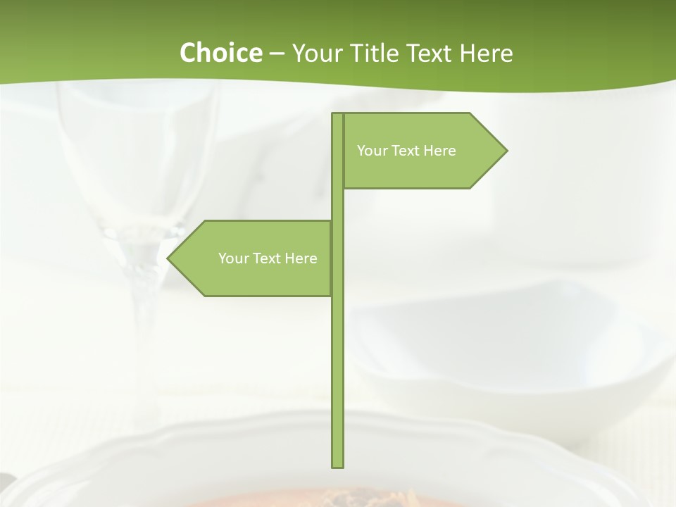 A Bowl Of Soup On A Table With A Glass Of Water PowerPoint Template