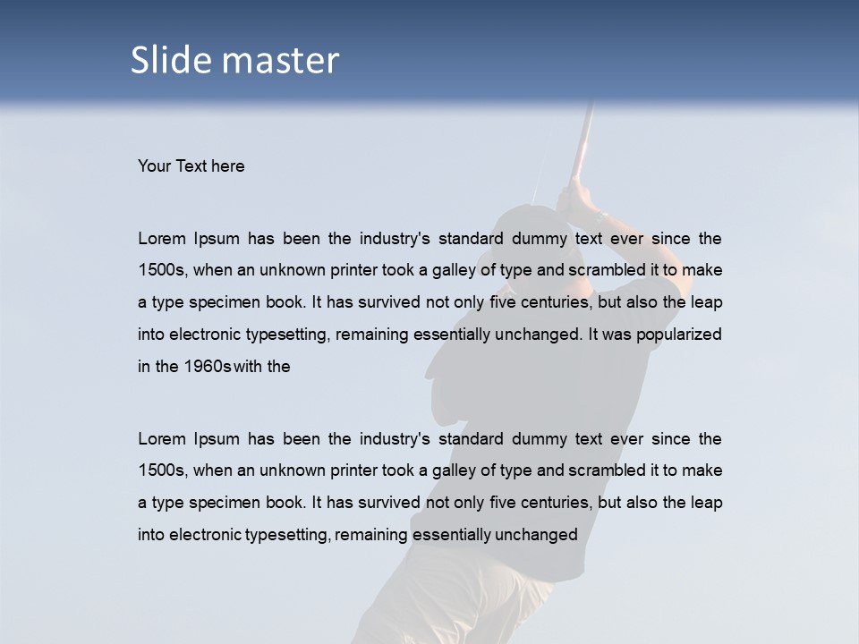 A Man On The Beach Holding A Fishing Rod PowerPoint Template