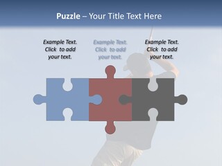 A Man On The Beach Holding A Fishing Rod PowerPoint Template