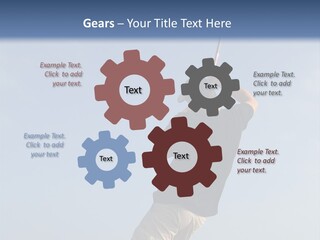 A Man On The Beach Holding A Fishing Rod PowerPoint Template