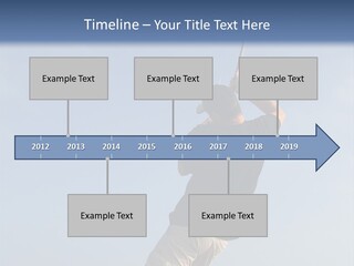 A Man On The Beach Holding A Fishing Rod PowerPoint Template