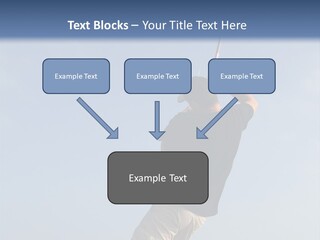 A Man On The Beach Holding A Fishing Rod PowerPoint Template