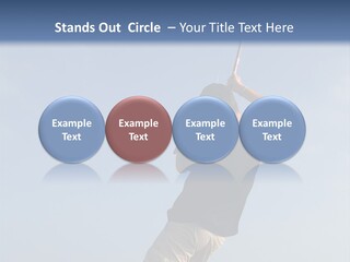 A Man On The Beach Holding A Fishing Rod PowerPoint Template