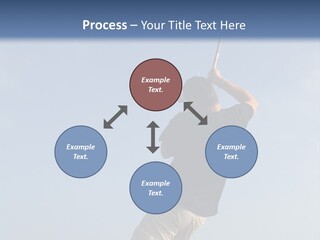 A Man On The Beach Holding A Fishing Rod PowerPoint Template