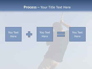 A Man On The Beach Holding A Fishing Rod PowerPoint Template