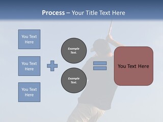 A Man On The Beach Holding A Fishing Rod PowerPoint Template