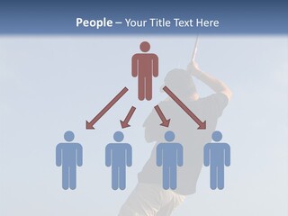 A Man On The Beach Holding A Fishing Rod PowerPoint Template