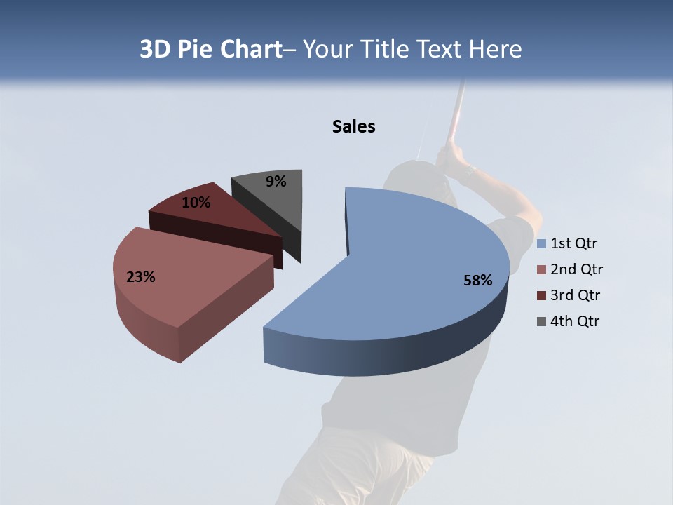 A Man On The Beach Holding A Fishing Rod PowerPoint Template