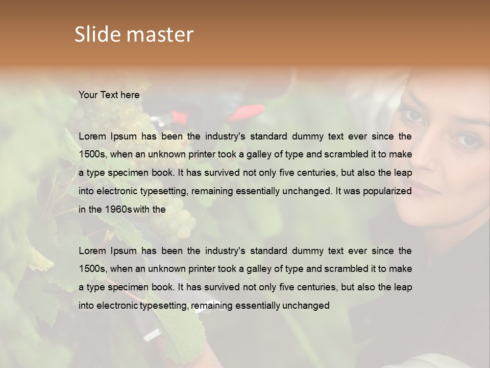 Cluster Crop Woman PowerPoint Template